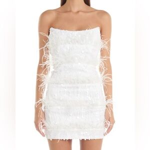 Jaus - White Feather Dress
